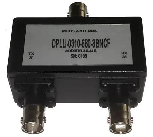 DPLU-0310-680-3BNCF, MUOS Diplexer with 3 BNC Connectors